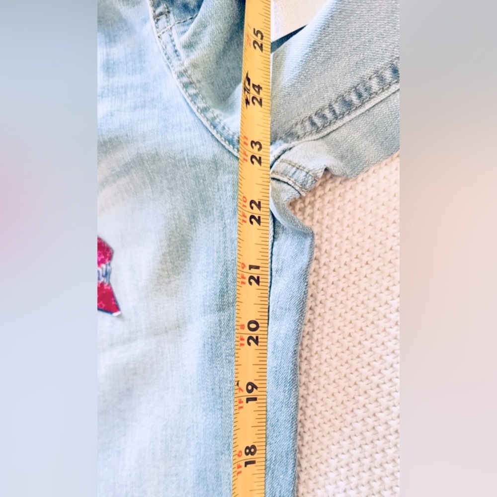 VIGOSS Georgia Girlfriend Super Stretch Light Blue Jeans w Denim Belt Tie - Picture 14 of 15